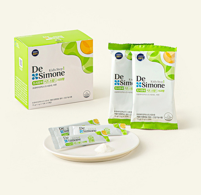 드시모네 키즈 스텝1 사과향 50p, 75g, 1개