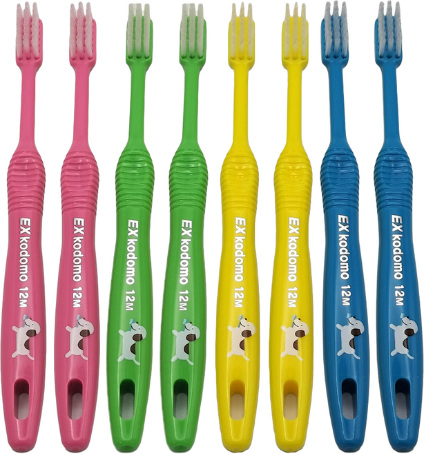 코도모 칫솔 12M 유아구강케어, 혼합색상, 4개입, 2세트