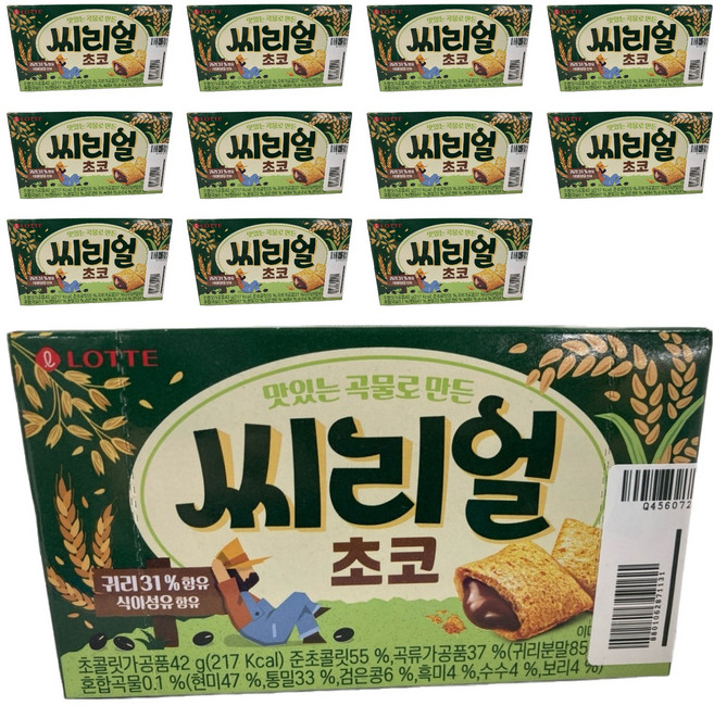 LOTTE 樂天 巧克力穀物, 42g, 12個