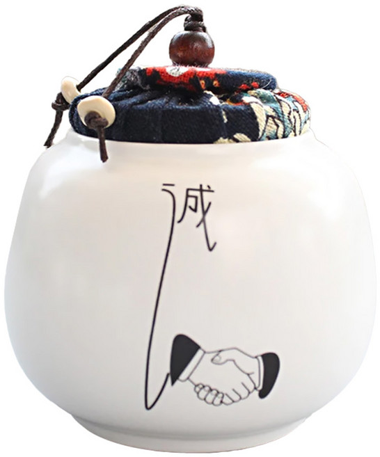 經典布蓋小茶罐 誠 3g, 白色, 1個