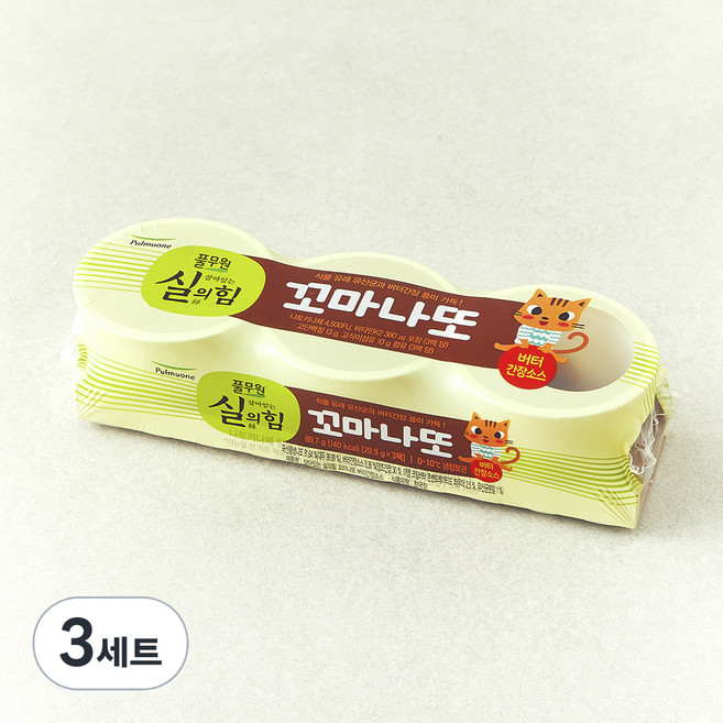 풀무원 살아있는 실의힘 꼬마나또 버터 간장소스, 29.9g, 3개입, 3개
