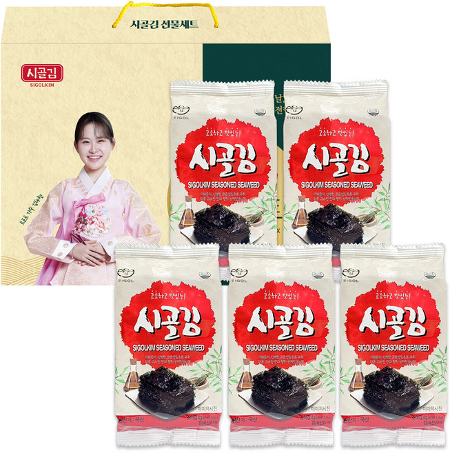 시골 도시락김 선물세트, 4g, 40개
