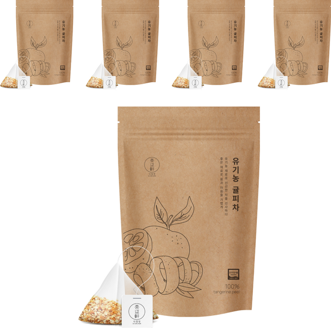 다정헌 유기농 귤피차, 1.5g, 20개입, 5개