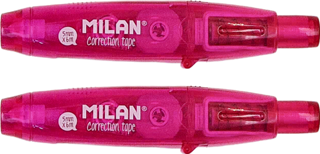 MILAN 繽紛果凍修正帶 5mm x 6m, 顏色隨機, 2個