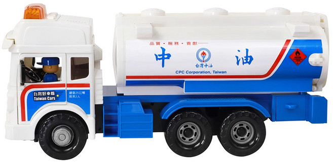 kidmate 孩子王 台灣好車隊 台灣中油磨輪油罐車 3歲以上, 1盒, 藍色