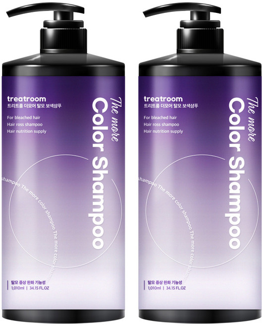 트리트룸 더모어 탈모 보색샴푸, 1.01L, 2개