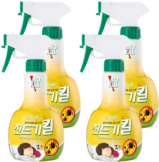 비오킬 진드기킬 살충제, 370ml, 4개