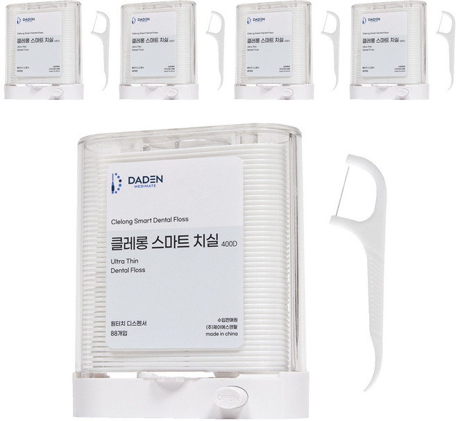 다덴 클레롱 스마트 치실 디스펜서, 88개입, 5개