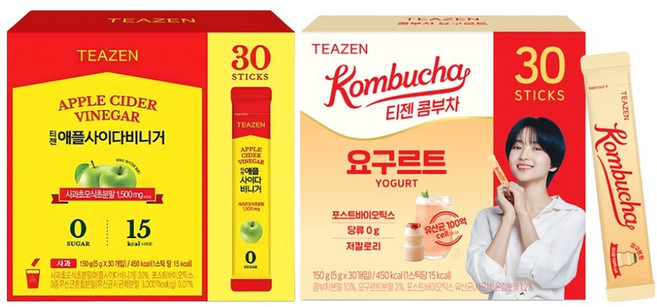 티젠 콤부차 요구르트 30p + 애플사이다 비니거 30p, 1세트, 5g