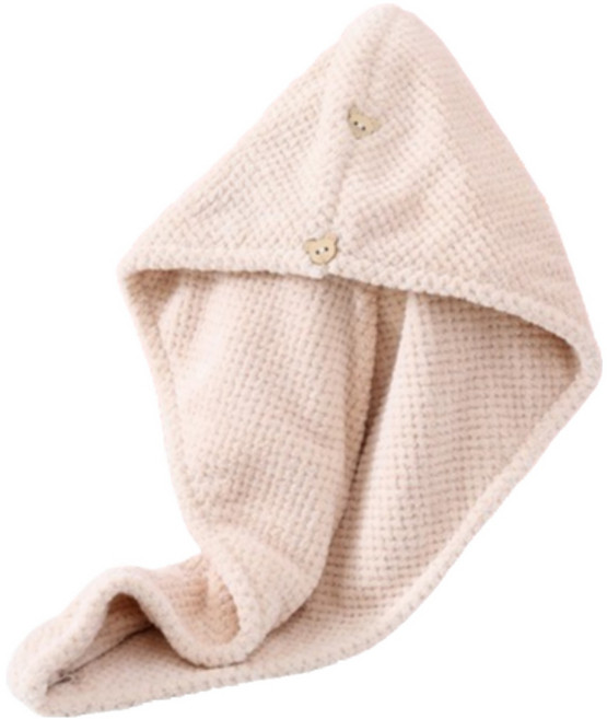 로얄그린 머리 빨리 말리는 드라이 헤어타올 58 x 25 cm, 베이지, 1개