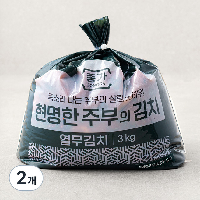 대상 종가 현명한 주부의 열무김치, 3kg, 2개