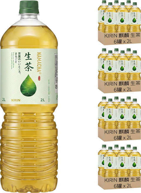 KIRIN 麒麟 生茶 大罐生茶, 2L, 24罐