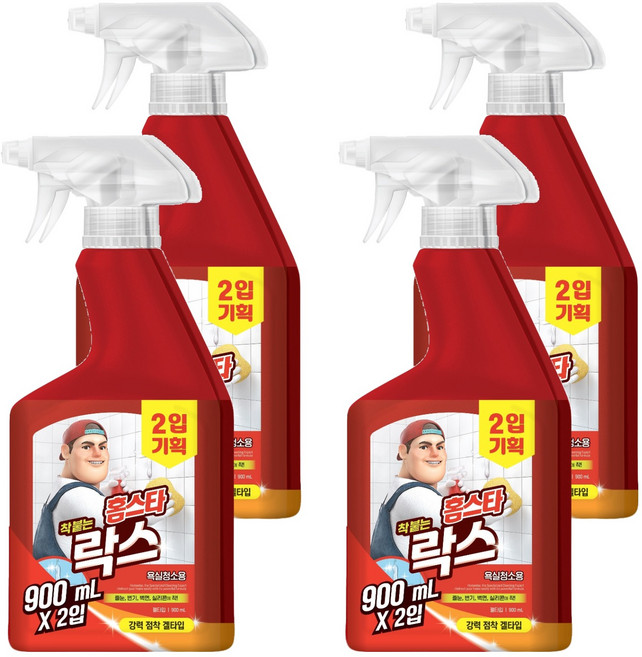 홈스타 착 붙는 락스 스프레이, 900ml, 8개