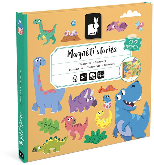 Janod 磁鐵故事書, 1本, 小恐龍歷險記
