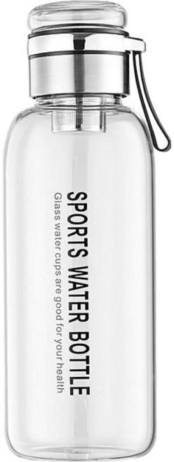 JAR嚴選 大容量耐熱防爆裂高硼硅玻璃水瓶 附杯套, 透明色, 1個, 1.5L