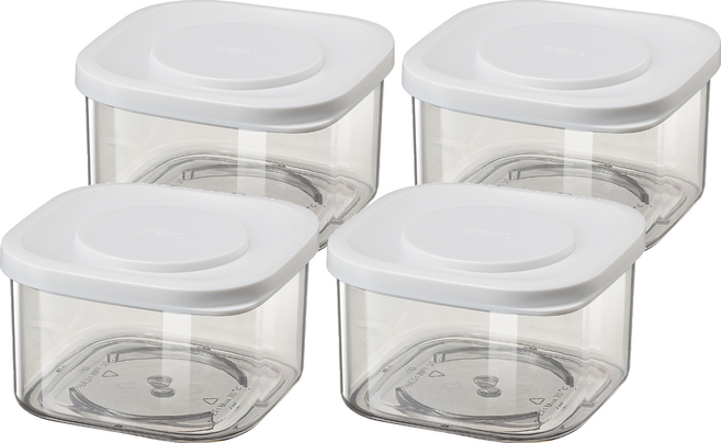 PINMOO 品沐 紛緻密封罐, 6 個容器 + 6 個蓋子, 4個