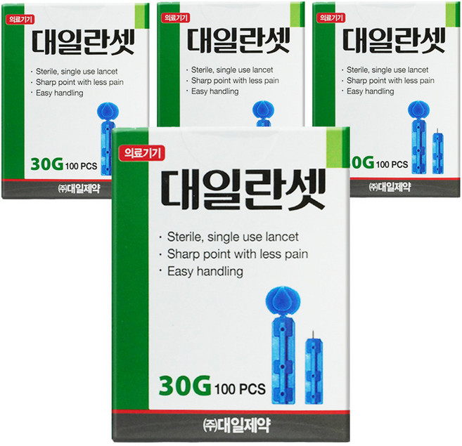 대일제약 란셋 일회용 채혈침 30G, 4개, 100개입