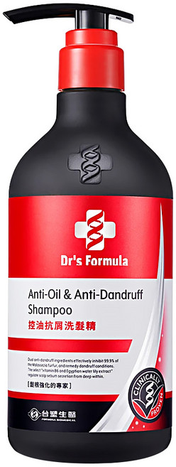 台塑生醫 Dr's Formula 控油抗屑洗髮精 激涼款, 580g, 1件