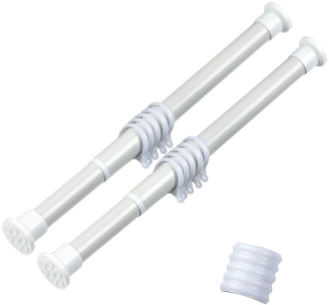 피피홈리빙 초강력 잠금형 압축봉 2p + 링 15p 세트, 화이트, 1세트