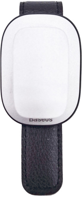 Baseus 倍思 鉑金車載眼鏡夾 金屬+ABS材質, 銀色, 1個