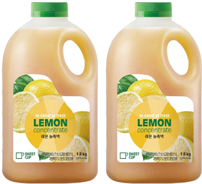 스위트컵 레몬농축액, 1.8kg, 2개