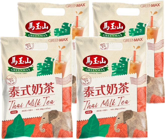 馬玉山 泰式奶茶, 20g, 12包, 4袋