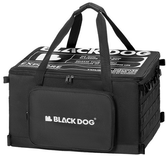 Blackdog 黑狗 集野CW戰術收納包 露營裝備收納箱 可折疊收納箱 51L, 黑色, 1個, 3層