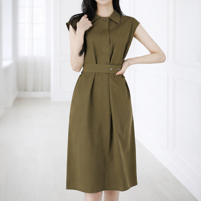 모이르벨라 여성용 셔츠 스트랩 롱 원피스 O263-0300