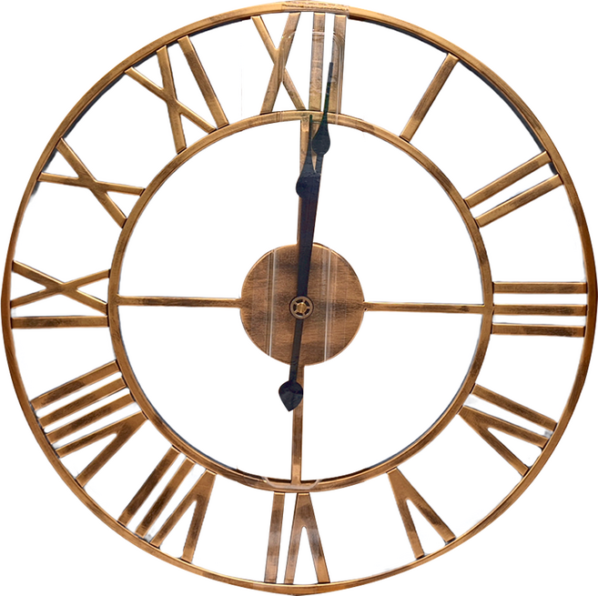 iINDOORS 英倫家居 簡約設計時鐘 700g, 仿鏽黑針