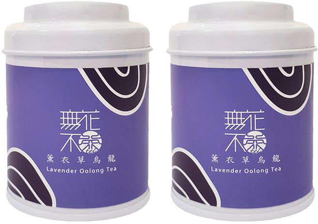 無藏茗茶 薰衣草烏龍茶 三角茶包 3.2g 精緻小茶罐裝, 3包, 2罐