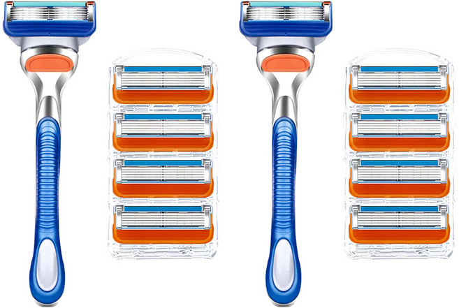 五層刀片刮鬍刀 刀架 + 4刀頭, 1組, 2組