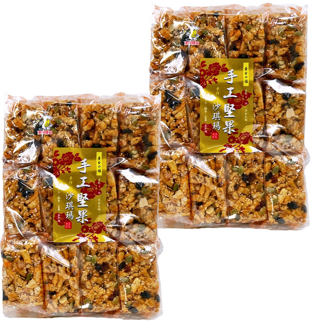 逢國食品 黃金口福 手工堅果沙琪瑪 獨立包裝, 420g, 2袋