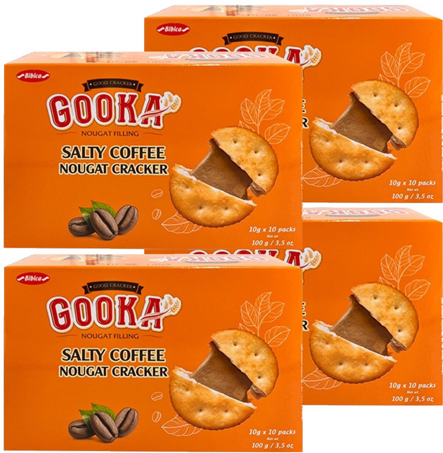 비비카 구카 솔티 커피 누가 크래커, 100g, 4개