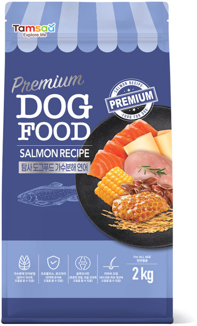 탐사 6free 프리미엄 도그 푸드, 2kg, 1개, 가수분해 연어