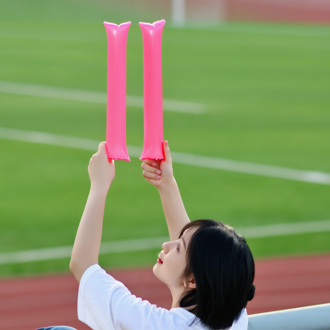 문구담 컬러 막대풍선 야구장 응원봉 2p, 핑크, 40세트