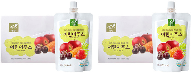 맑은농장 어린이주스, 100ml, 20개입