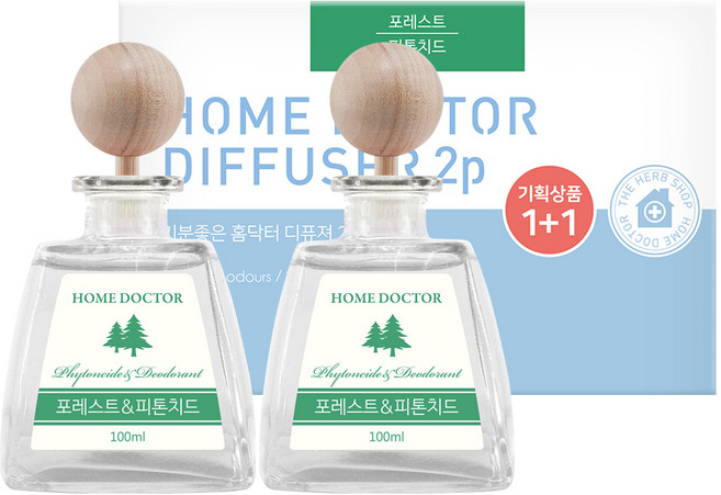 더허브샵 기분좋은 홈닥터 디퓨저, 포레스트&피톤치드, 200ml, 1개