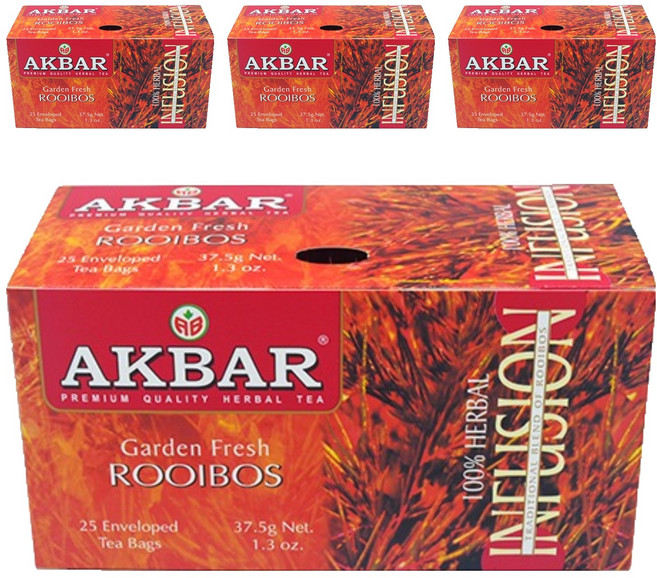 아크바 루이보스 허브차, 1.5g, 25개입, 4개