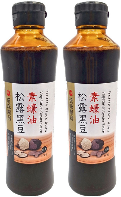 萬家香 玩味廚房 松露黑豆素蠔油, 420g, 2瓶