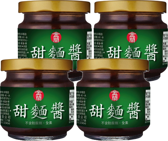 KIMLAN 金蘭 甜麵醬, 200g, 4罐