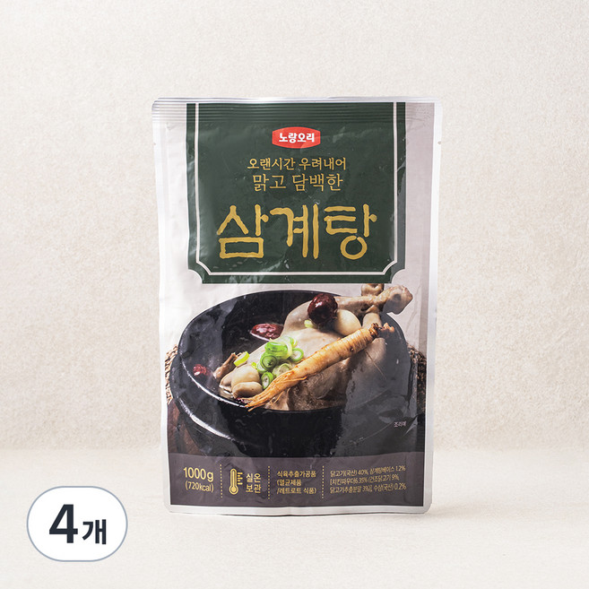 노랑오리 삼계탕, 1kg, 4개