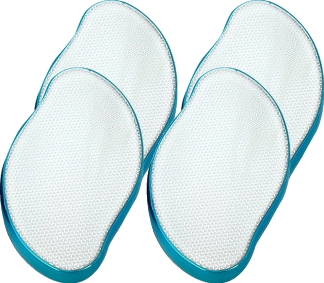 咪咪購物 磨腳石 玻璃磨腳器 藍色, 4個, 60g, 1組