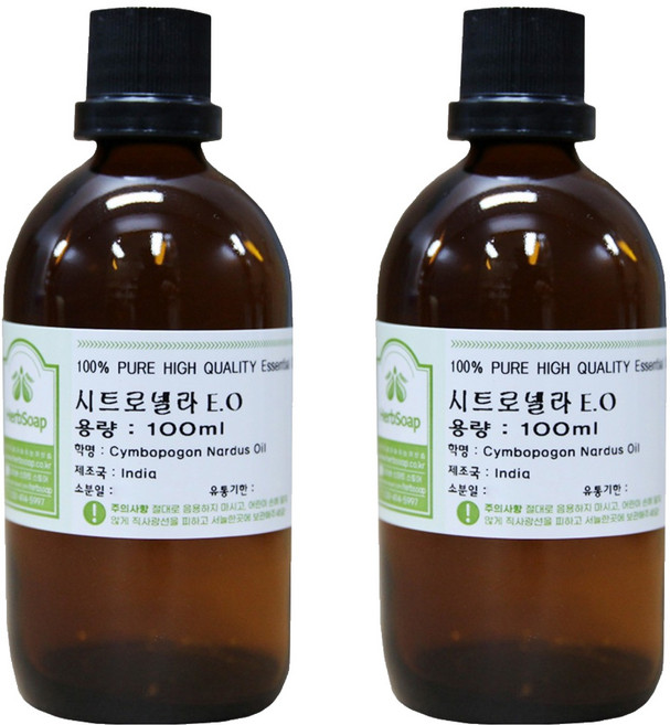 허브솝 시트로넬라 에센셜 오일, 2개, 100ml