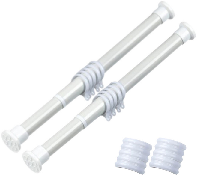 피피홈리빙 초강력 잠금형 압축봉 2p + 링 20p 세트, 화이트, 1세트