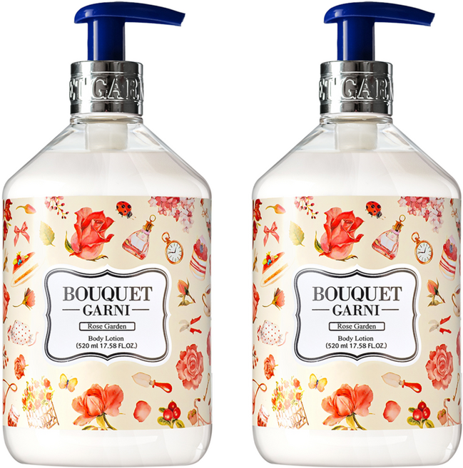 부케가르니 바디로션 로즈가든향, 520ml, 2개