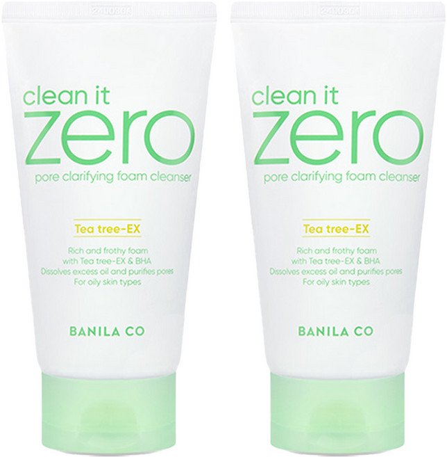 바닐라코 클린 잇 제로 포어 클래리파잉 폼클렌저, 150ml, 2개