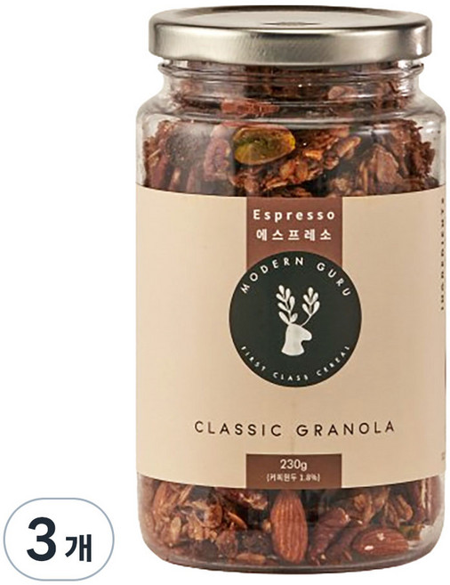 모던구루 클래식 에스프레소 그래놀라, 230g, 3개