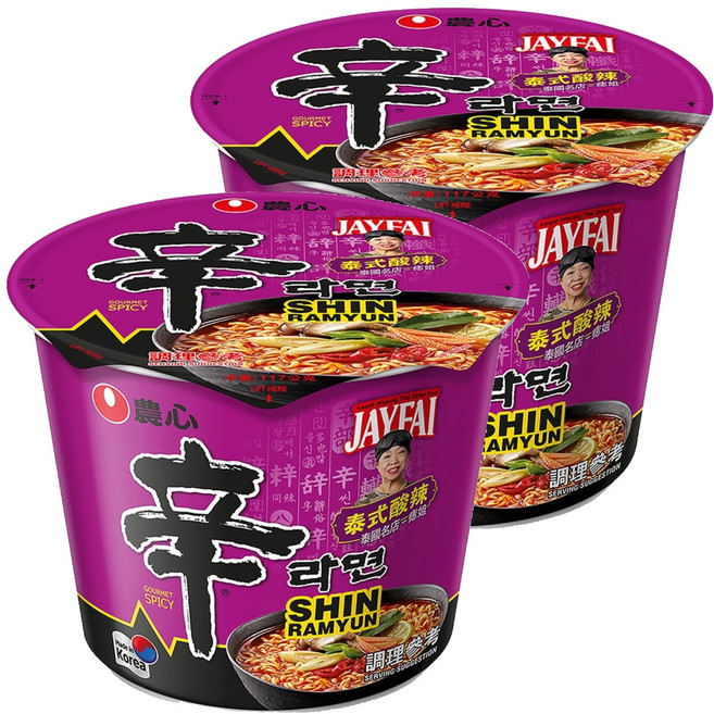 NONGSHIM 農心 辛拉麵 泰式酸辣味 117g, 2入