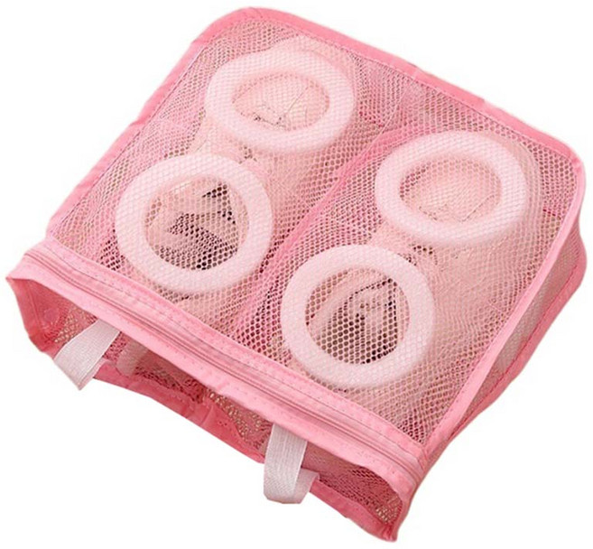 필수플러스 운동화 빨래 세탁망, 핑크, 1개