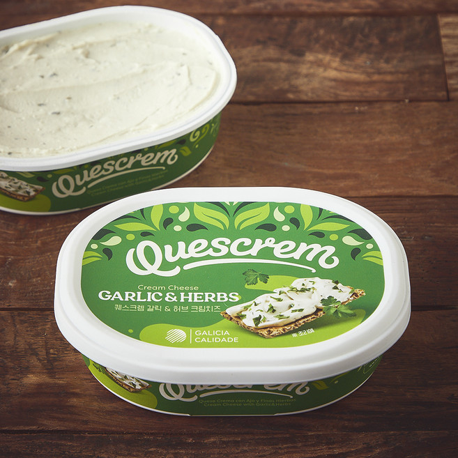 퀘스크램 갈릭 앤 허브 크림치즈, 200g, 1개입, 1개